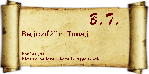 Bajczár Tomaj névjegykártya